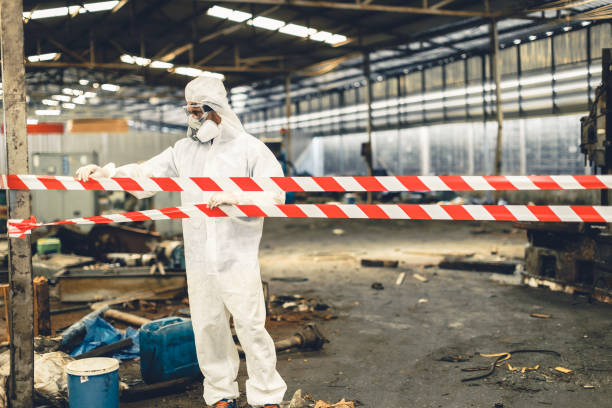 Professional Biohazard Cleanup technician working in Waverly, OH